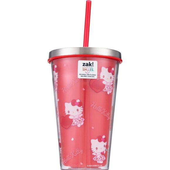 Zak Hello Kitty Double Wall Tumbler and Straw NWT - Picture 1 of 6